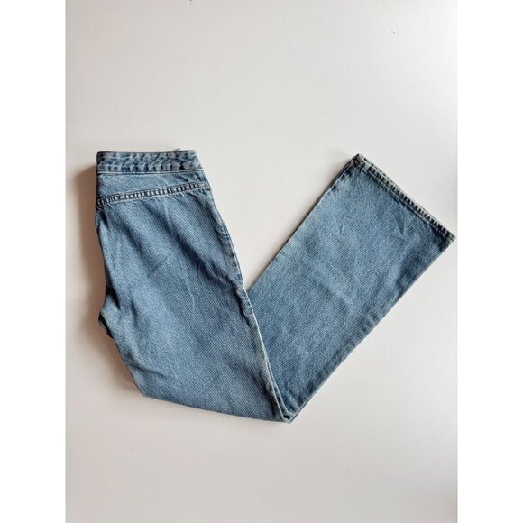 Vintage GAP Y2K Medium Vintage Wash Tab Front Flare Flared Jeans, Size 8 - Picture 1 of 12